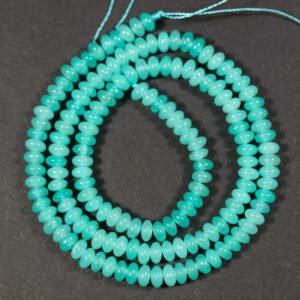 Lyse Turkise rondeller i 'jade' 2,5x5mm