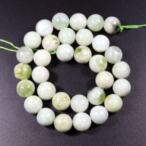 Runde perler i 'ny jade' 12 mm