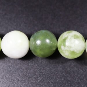 Runde perler i 'ny jade' 12 mm