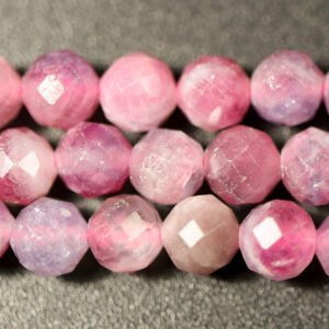 Facetterede, pink turmaliner 4 mm