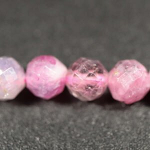 Facetterede, pink turmaliner 4 mm