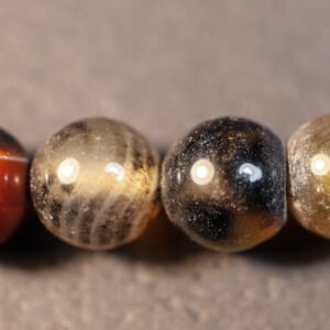 Rød/sorte agater 8mm