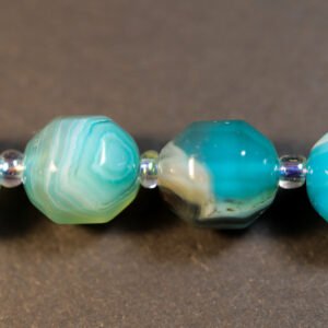 Dodger Blue facetterede agater 10x9,5 mm