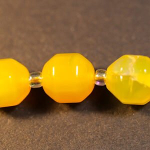 Gule facetterede agater 10x9,5 mm