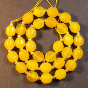 Gule facetterede agater 10x9,5 mm