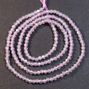 Lyslilla cateye, facetteret 2 mm