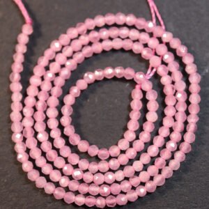 Lyserød cateye, facetteret 2 mm