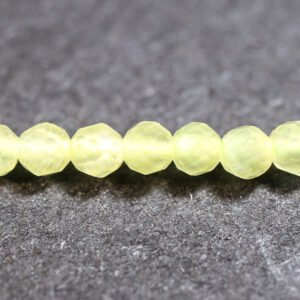 Lysegul cateye, facetteret 2 mm