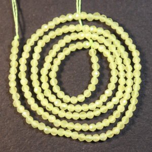 Lysegul cateye, facetteret 2 mm