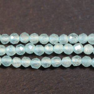 Lyseblå cateye, facetteret 2 mm