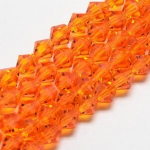 Orange facet bicone 3,5 mm