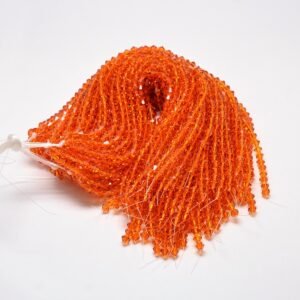 Orange facet bicone 3,5 mm
