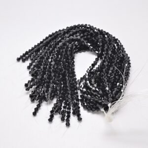 Black facet bicone 3,5 mm
