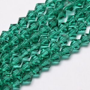 Green facet bicone 3,5 mm