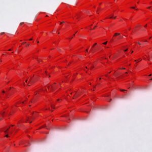 Red facet bicone 3,5 mm