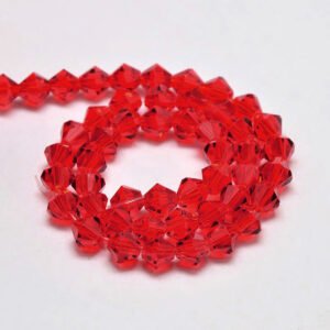 Red facet bicone 3,5 mm