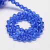 Blue facet bicone 3,5 mm
