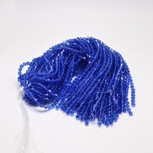 Blue facet bicone 3,5 mm