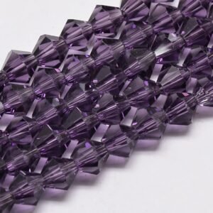 Purple facet bicone 3,5 mm