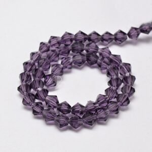 Purple facet bicone 3,5 mm