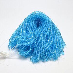 Deep sky Blue facet bicone 3,5 mm