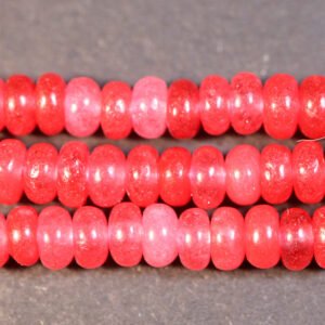 Sorbet Pink rondeller i 'jade' 2,5x5mm