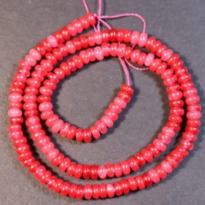 Sorbet Pink rondeller i 'jade' 2,5x5mm