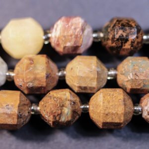 Facetterede Pietersite perler 8x8 mm