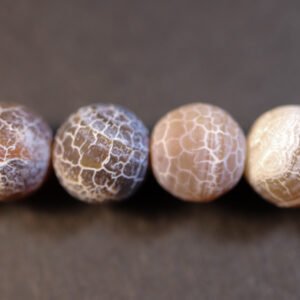 Light Brown krakelerede agater 8 mm