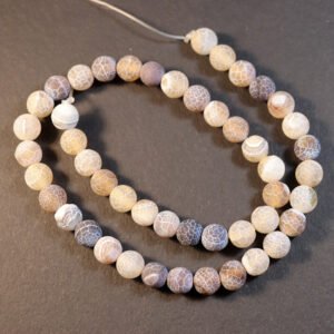 Light Brown krakelerede agater 8 mm