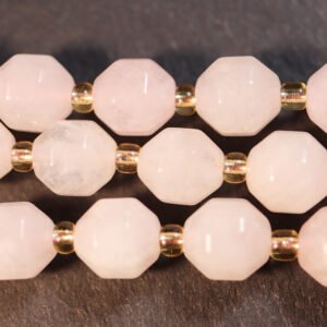 Light Pink, facetterede Dolomit perler 8x8 mm