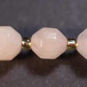 Light Pink, facetterede Dolomit perler 8x8 mm