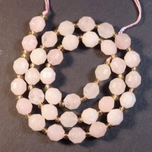 Light Pink, facetterede Dolomit perler 8x8 mm