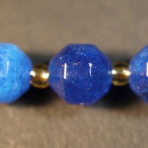 Blue, facetterede Dolomit perler 8x8 mm