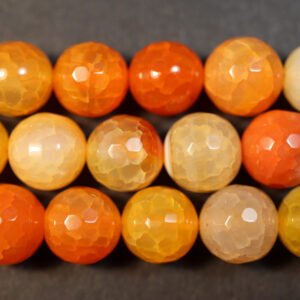 Facetteret, orange 10mm