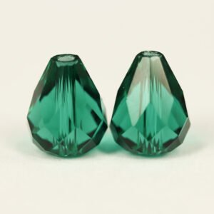 Grønne facet krystaldråber 4 stk.