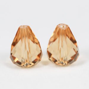 Champagne facet krystaldråber 4 stk.