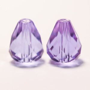Violet facet krystaldråber 4 stk.