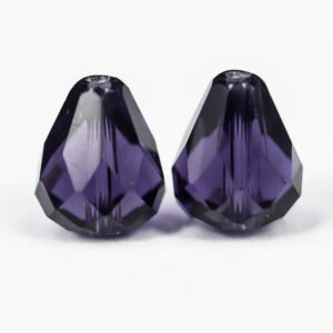 Purple facet krystaldråber 4 stk.
