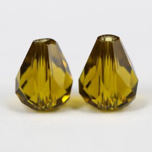 Olivine facet krystaldråber 4 stk.