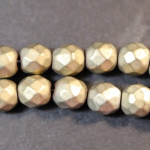 Matte, gråbrune hæmatitperler 6 mm