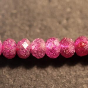 Rubin, facetterede rondeller 2x3mm