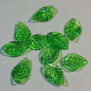 Små grønne blade i acryl (25 stk.)