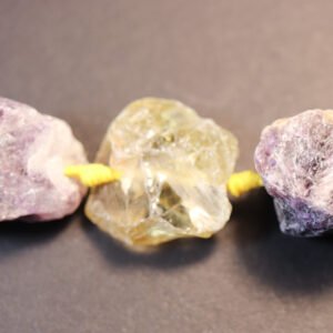 Graduerede nuggets i Lemon Kvarts og Ametyst