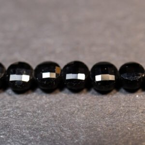 Sorte turmalin mønter 4 mm
