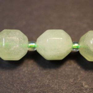 Pale Green, facetterede Dolomit perler 9,5x10,5 mm
