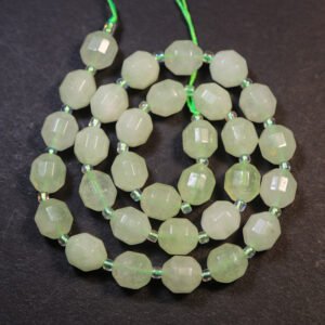 Pale Green, facetterede Dolomit perler 9,5x10,5 mm