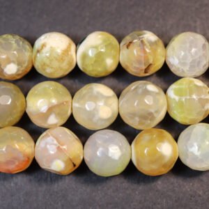 Facetteret, Golden-beige fireagat 12mm