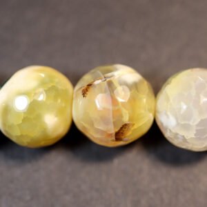 Facetteret, Golden-beige fireagat 12mm