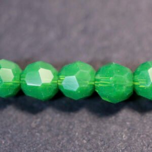 Facet glasperler 4 mm, Green